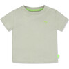 Light Sage T-Shirt With Shoulder Snaps, Green - T-Shirts - 1 - thumbnail