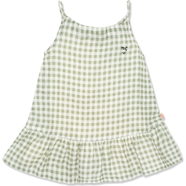 Gingham Linen Summer Dress, Plaid - Dresses - 1