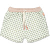 Gingham Soft Molleton Cropped Short, Plaid - Shorts - 1 - thumbnail