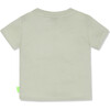 Light Sage T-Shirt With Shoulder Snaps, Green - T-Shirts - 2