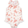 Flowers SPF+50 Chlorine Resistant Ruffle Swimsuit, Multicolors - One Pieces - 1 - thumbnail