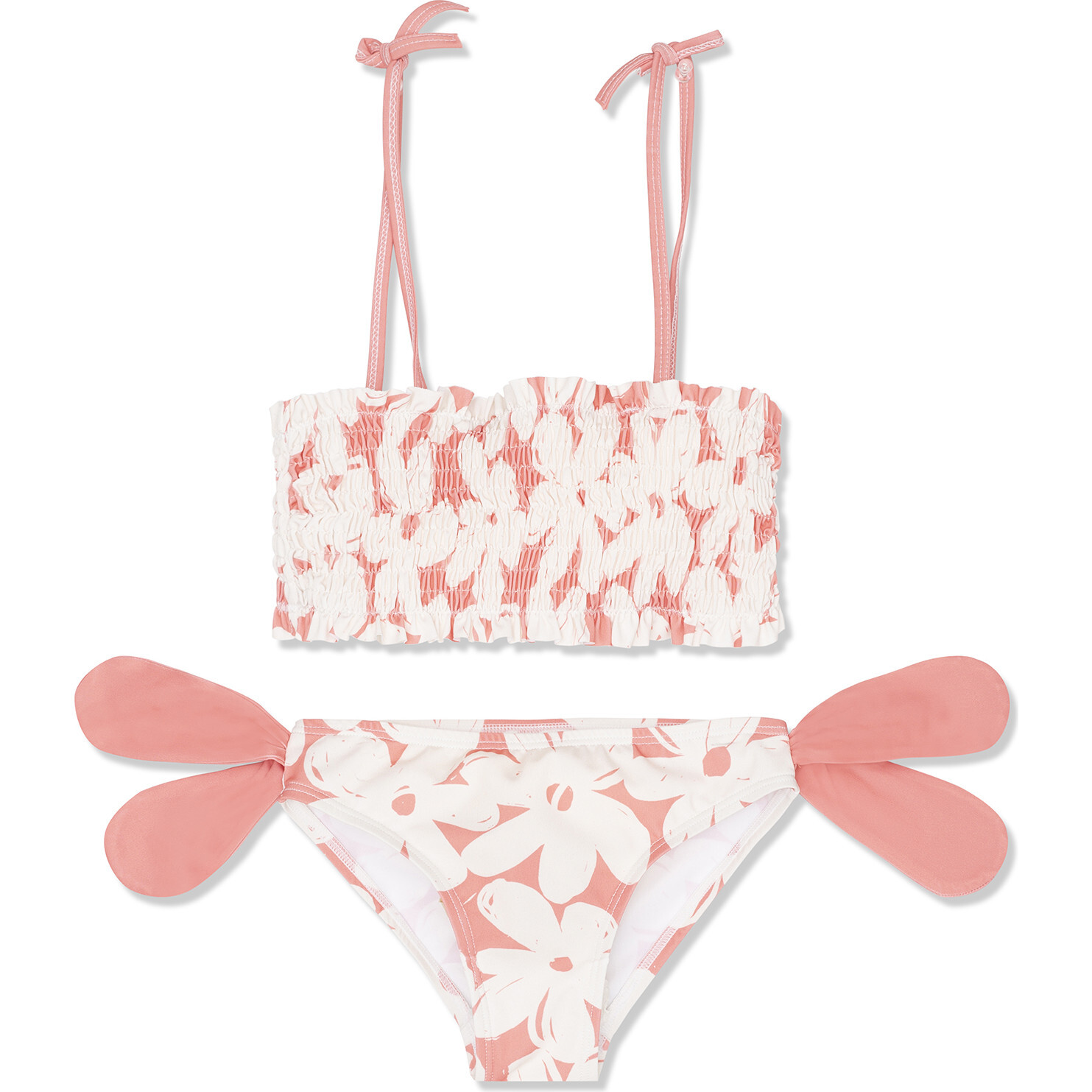 Flowers SPF+50 Chlorine Resistant Bikini, Multicolors - Two Pieces - 1