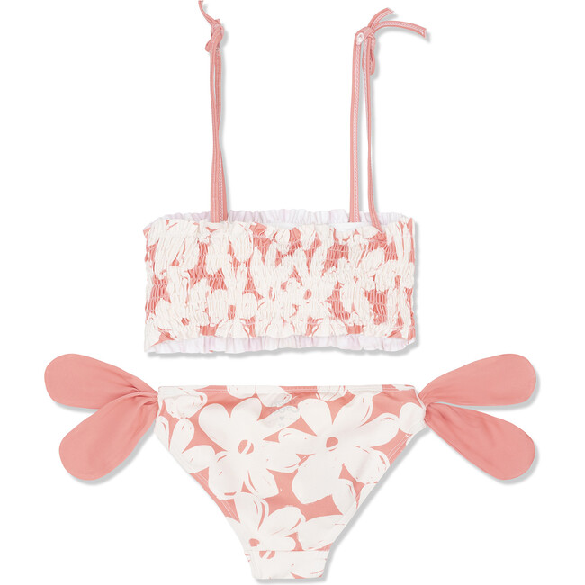 Flowers SPF+50 Chlorine Resistant Bikini, Multicolors - Two Pieces - 2