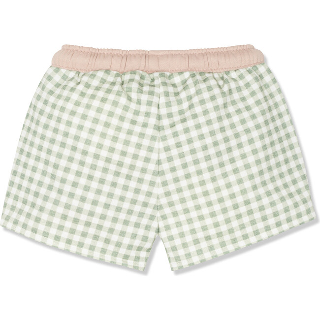 Gingham Soft Molleton Cropped Short, Plaid - Shorts - 3