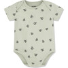 Bees Bodysuit With Snaps, Green - Onesies - 1 - thumbnail