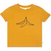 Banana Peel Ribbed Neck Short Sleeve T-Shirt, Brown - T-Shirts - 1 - thumbnail