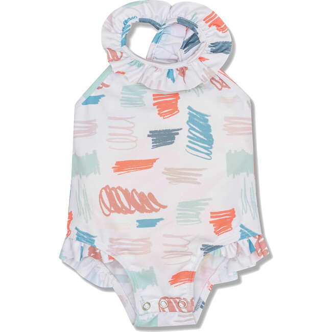 Baby Scribble SPF+50 Chlorine Resistant Swimsuit, Multicolors