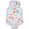 Baby Scribble SPF+50 Chlorine Resistant Swimsuit, Multicolors - One Pieces - 1 - thumbnail