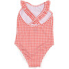 Gingham SPF+50 Chlorine Resistant Swimsuit, Plaid - One Pieces - 3
