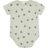 Bees Bodysuit With Snaps, Green - Onesies - 3