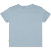 Bottle Ribbed Neck Short Sleeve T-Shirt, Blue - T-Shirts - 3