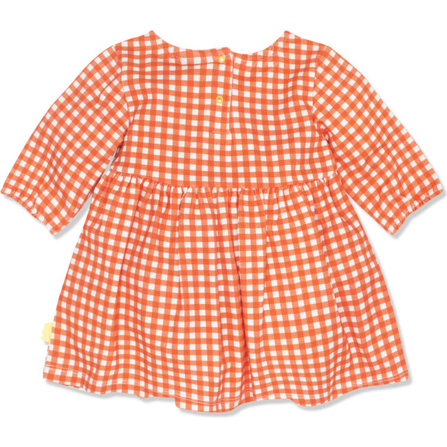 Baby Gingham 3/4 Sleeve Jersey Dress, Plaid - Dresses - 2
