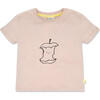 Eaten Apple Ribbed Neck Short Sleeve T-Shirt, Pink - T-Shirts - 1 - thumbnail