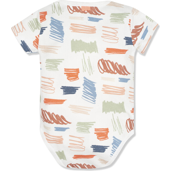 Scribble Bodysuit With Snaps, Prints - Onesies - 2