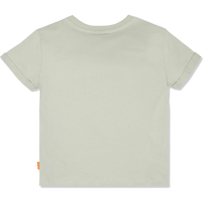 Eaten Apple Ribbed Neck Short Sleeve T-Shirt, Green - T-Shirts - 2