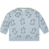 Apples Ribbed Neck Summer Sweatshirt, Blue - Sweatshirts - 1 - thumbnail