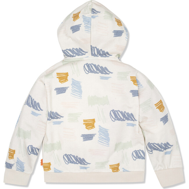 Scribble 2 Ribbed Neck Zip-Up Hoodie, Multicolors - Sweatshirts - 2