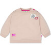 100% Earth Loving Ribbed Neck Summer Sweatshirt, Pink - Sweatshirts - 1 - thumbnail