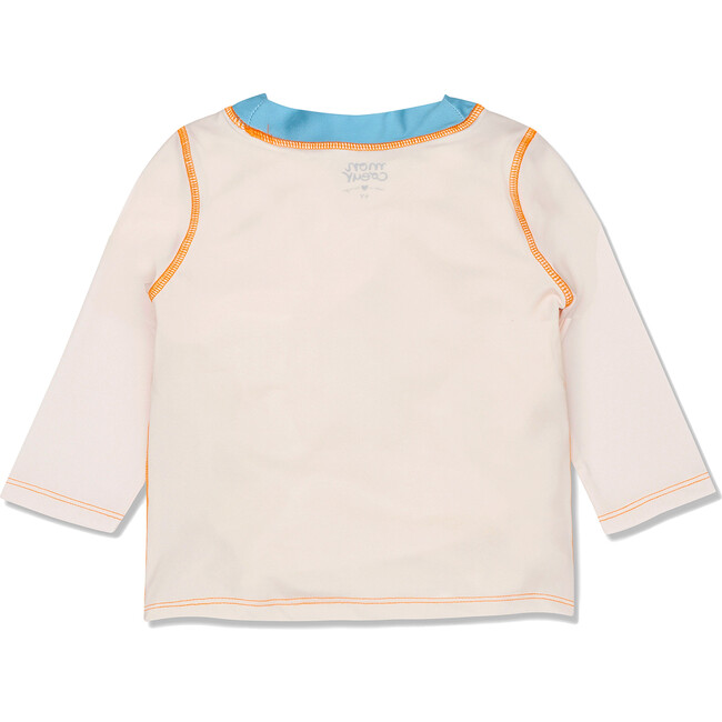 Baby SPF+50 Chlorine Resistant Long Sleeve Rashguard, Cream - Rash Guards - 2