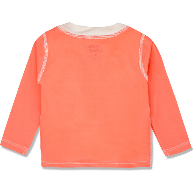 Baby SPF+50 Chlorine Resistant Long Sleeve Rashguard, Coral - Rash Guards - 2