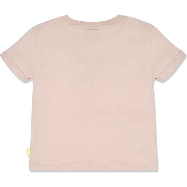 Eaten Apple Ribbed Neck Short Sleeve T-Shirt, Pink - T-Shirts - 3