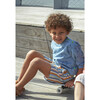 Apples Ribbed Neck Summer Sweatshirt, Blue - Sweatshirts - 2