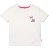 100% Earth Loving Patches Ribbed Neck Short Sleeve T-Shirt, Cream - T-Shirts - 1 - thumbnail