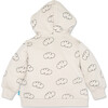Clouds Ribbed Neck Zip-Up Hoodie, Cream - Sweatshirts - 3
