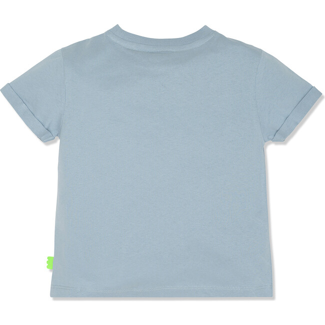 100% Earth Loving Ribbed Neck Short Sleeve T-Shirt, Blue - T-Shirts - 2
