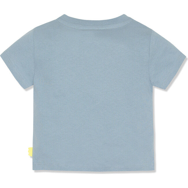 Earth Influencer T-Shirt With Shoulder Snaps, Blue - T-Shirts - 3