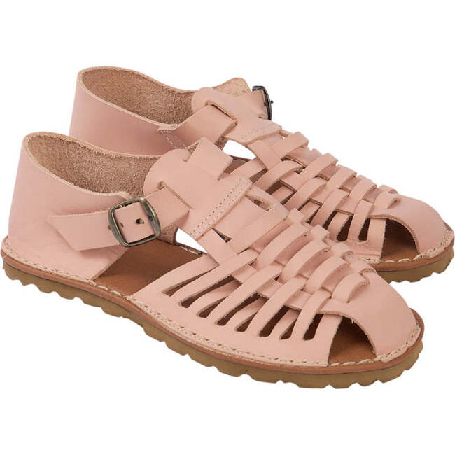 Leather Summer Naturale Sandals, Pink