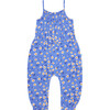 Colette Smocked Spaghetti Jumpsuit with Snaps, Blue - Rompers - 1 - thumbnail
