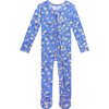 Colette Footie Ruffled Zippered One Piece, Blue - Footie Pajamas - 1 - thumbnail