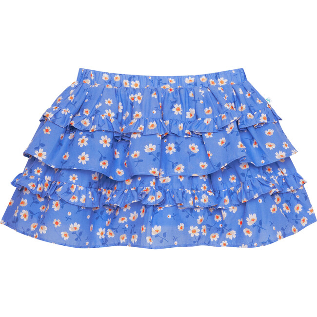 Colette Ruffled Mini Skirt, Blue