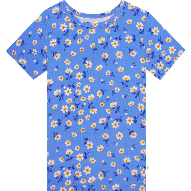 Colette Short Sleeve Basic Pajama, Blue - Pajamas - 2