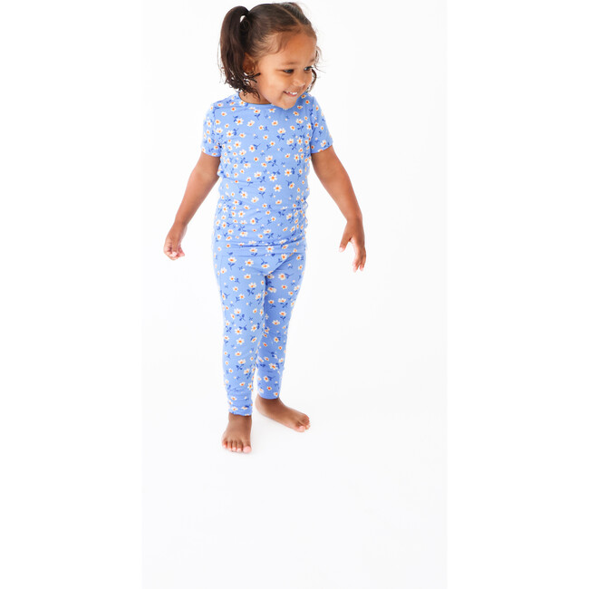 Colette Short Sleeve Basic Pajama, Blue - Pajamas - 3