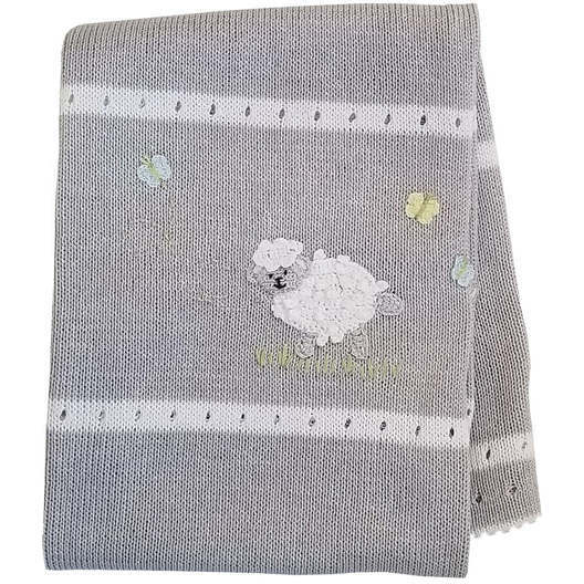 Lamb Baby Blanket, Grey