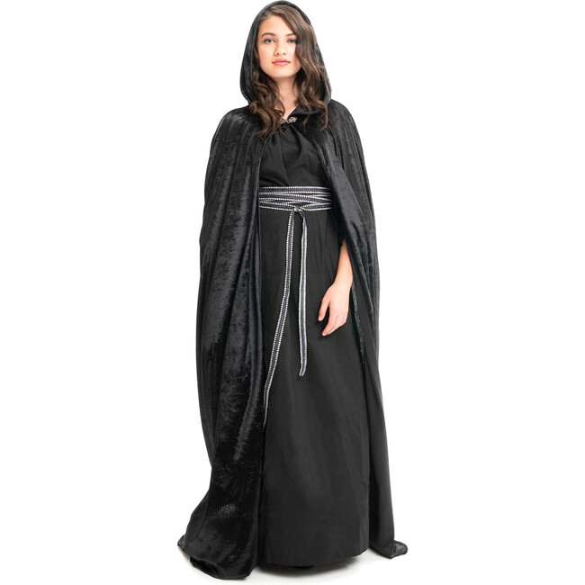 Full-Length Cloak With Hood, Black