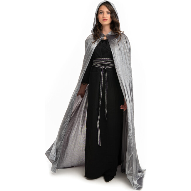 Full-Length Cloak With Hood, Grey