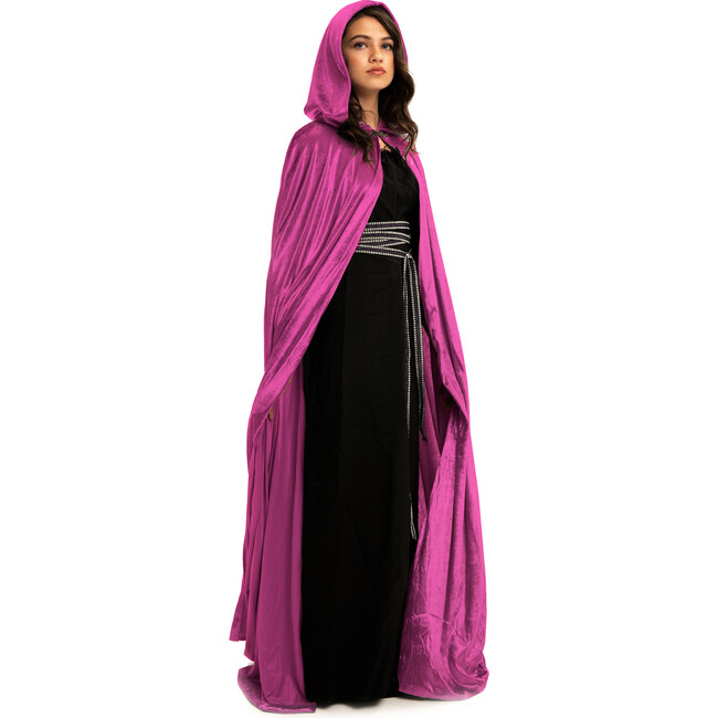 Full-Length Cloak With Hood, Hot Pink