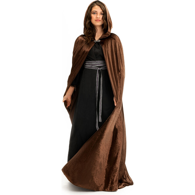 Full-Length Cloak With Hood, Brown