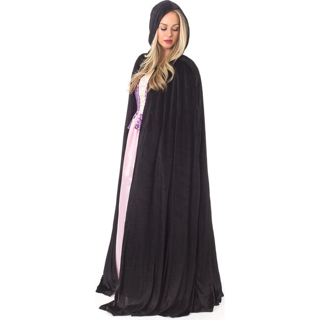 Full-Length Cloak With Hood, Black - Costumes - 2