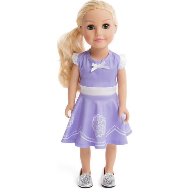 Amulet Twirl Doll Dress, Purple