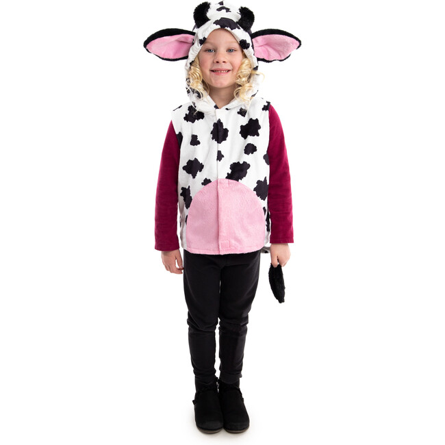 Cow Style Sleeveless Vest, White And Black - Costumes - 1