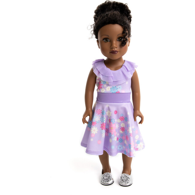 Flower Twirl Princess Doll Dress, Lilac - Doll Accessories - 1