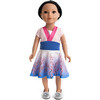 Cherry Blossom Twirl Doll Dress, Multicolor - Doll Accessories - 1 - thumbnail
