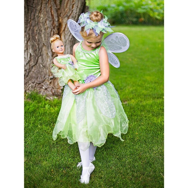 Tinkerbell Fairy Doll Dress, Light Green - Doll Accessories - 2