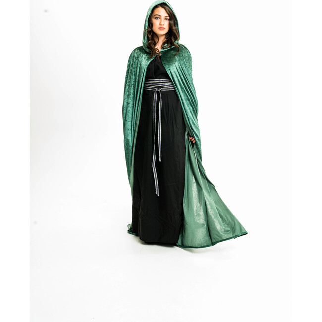 Full-Length Cloak With Hood, Woodland Green