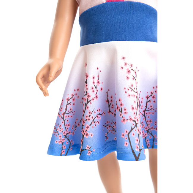Cherry Blossom Twirl Doll Dress, Multicolor - Doll Accessories - 4