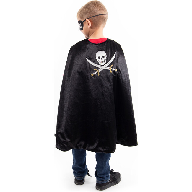 Pirate Cape And Eye Patch Set, Black - Costumes - 1